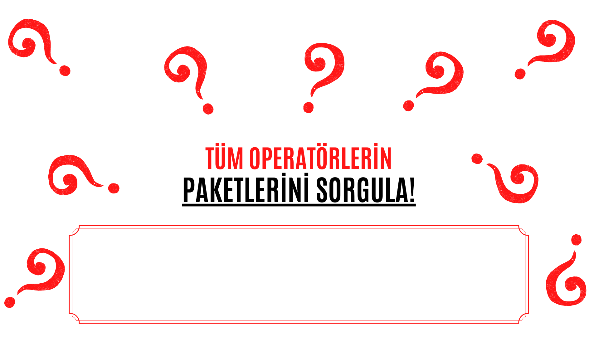 Tüm Operatörlerde Paket Sorgulama